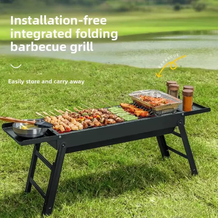 Nouveau barbecue portable pliable d'extérieur grande taille pour la famille
