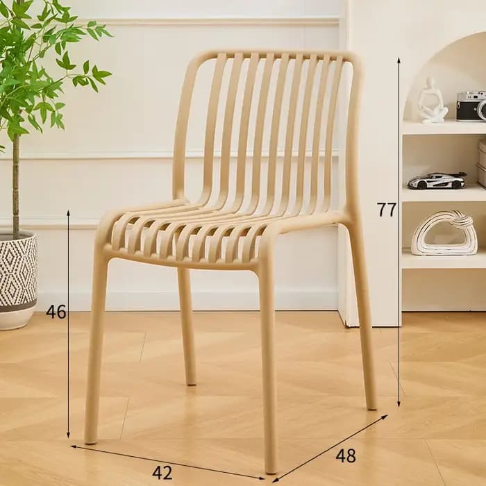 Nouveau balcon loisirs Support robuste fauteuil extérieur minimaliste maison empilable chaises de salle à manger à lattes verticales chaise de salon