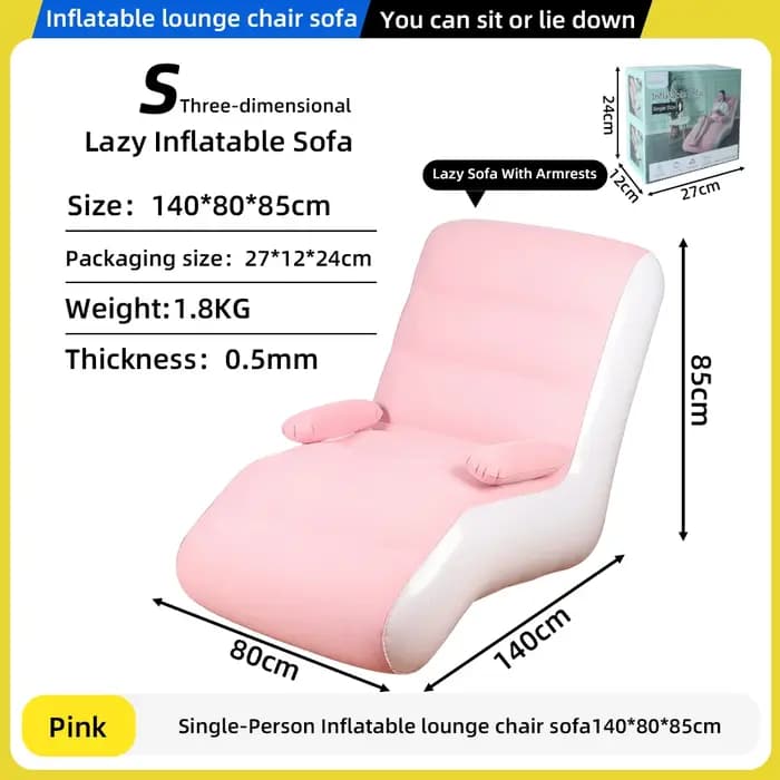 Fauteuil gonflable portable avec accoudoirs