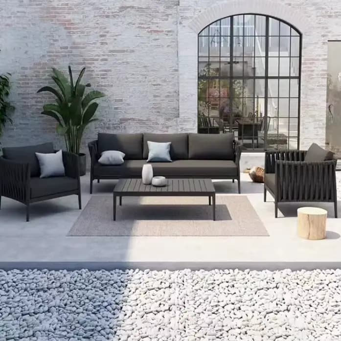 Ensemble de canapé de jardin extérieur de Patio de luxe ensemble de meubles d'extérieur pour meubles