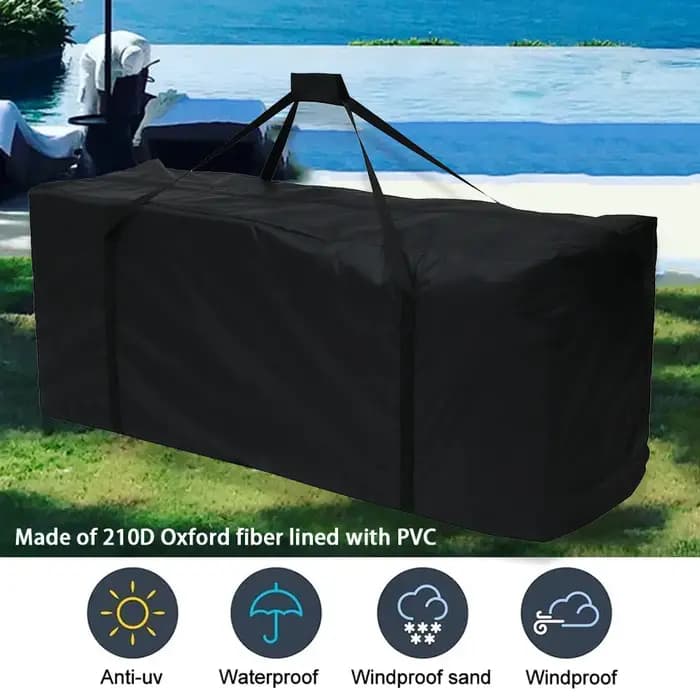 Sac de rangement pour meubles de jardin, multifonction, extérieur, étanche, sacs de rangement pour arbres de noël, organisateur de siège à coussin robuste