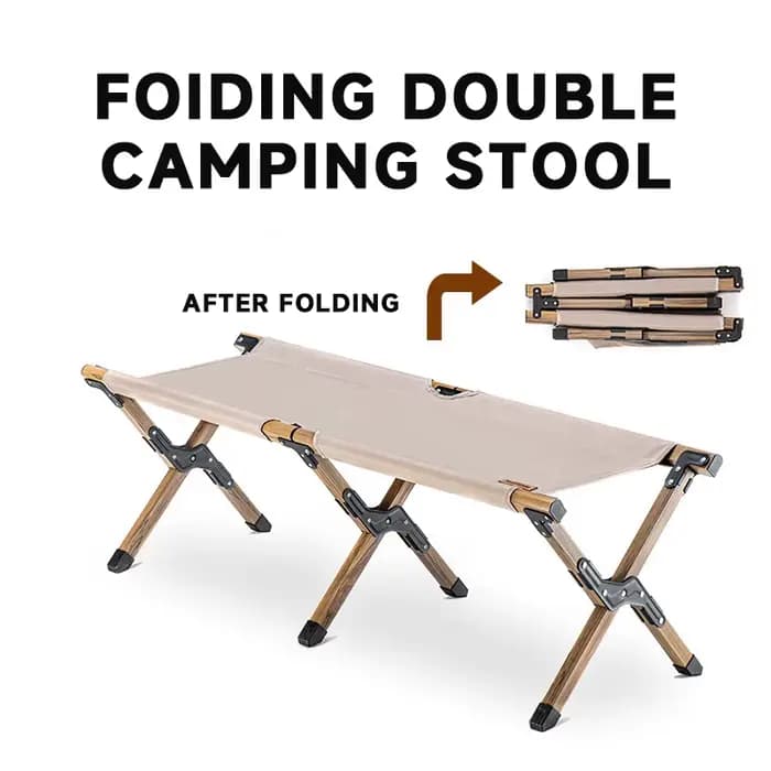 WESTTUNE tabouret Long d'extérieur Portable Camping chaise pour deux personnes pliant Double siège e