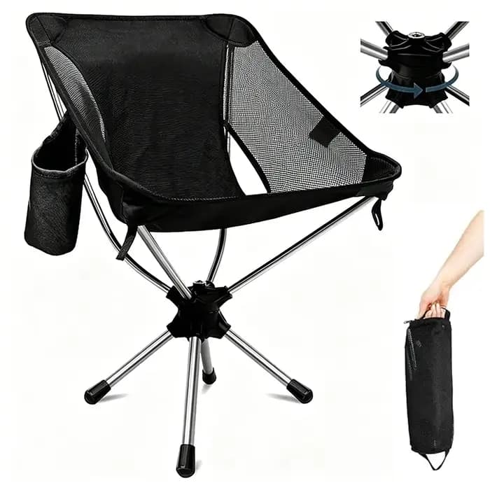Chaise pliante pivotante pour le camping