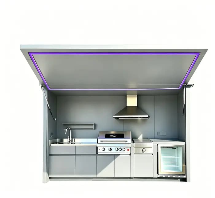 Cuisine extérieure modulaire pré-assemblée