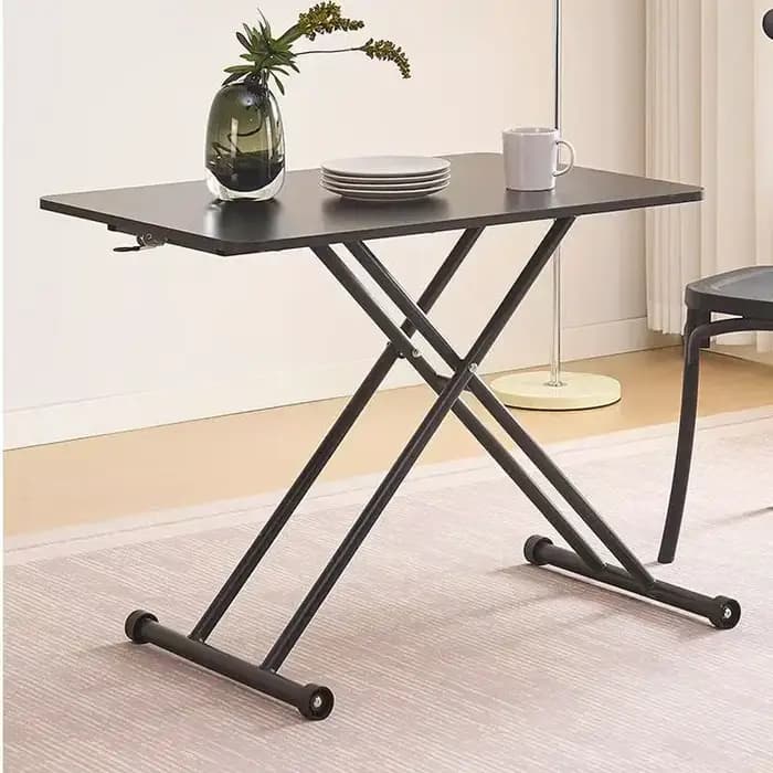Table basse et table à manger relevable et coulissante
