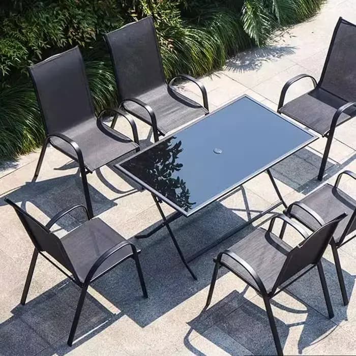 2 pièces chaises de Jardin à dossier haut nordique étanche confortable salle à manger chaises de Jar