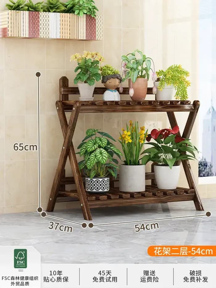 Étagère à plantes décorative en bois