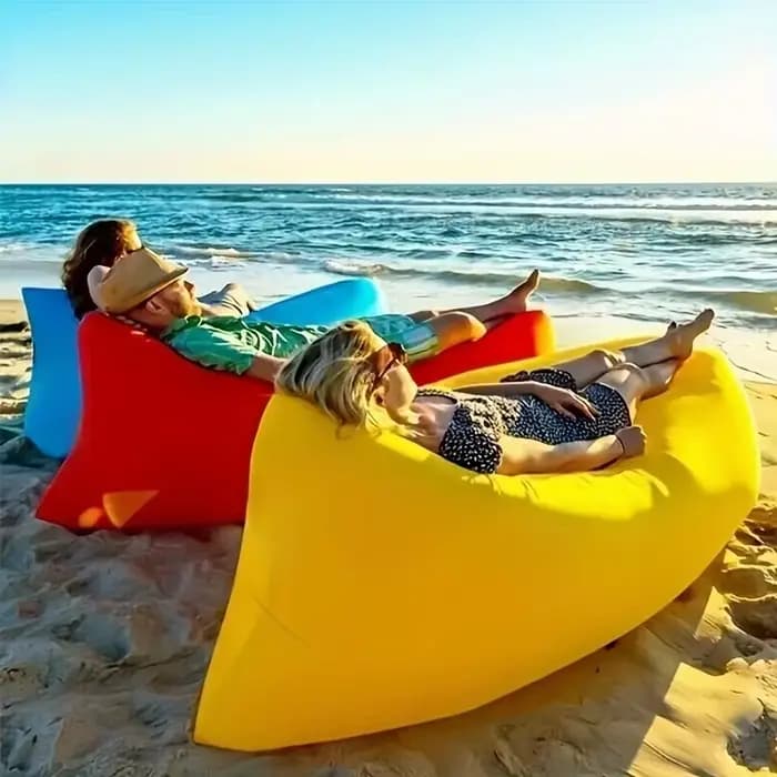 Canapé-lit gonflable d'extérieur LUSQI, matelas de camping à gonflage rapide pour la sieste à la pla