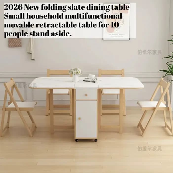 Table de cuisine pliable, chaises de patio, table à manger extérieure en bois, meubles de cuisine de luxe