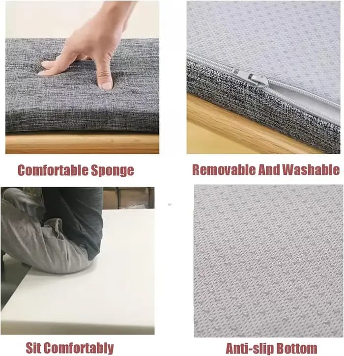 Coussins de banc de 5cm de Long, siège de chaise, oreiller de canapé, baie vitrée, coussin décoratif pour canapés, siège de banc de jardin, balançoire, siège arrière