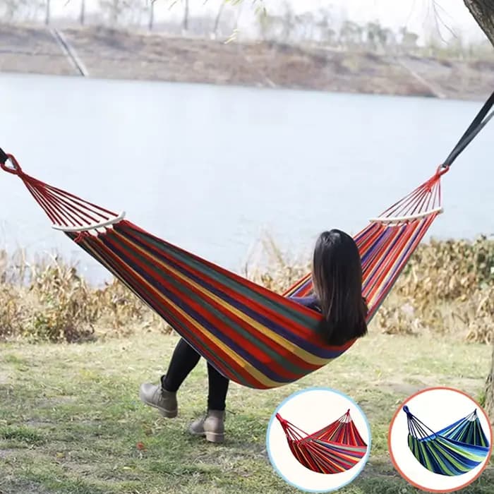 Hamac loisirs Durable simple voyage balançoire chaise lit suspendu hamacs décontractés pour Patio jardin arrière-cour