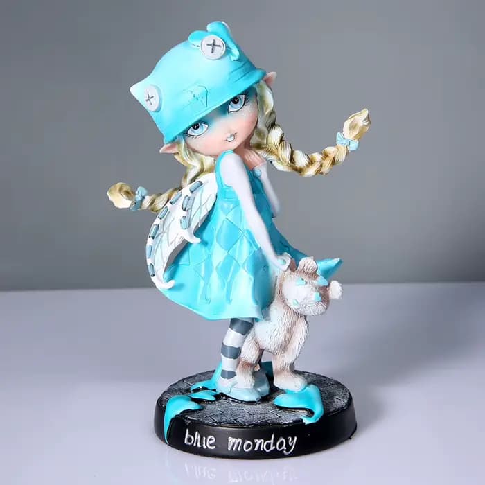 Fée magique jardin ornement Figurine résine décor cadeau aile fée Figurines Collection décor à la ma