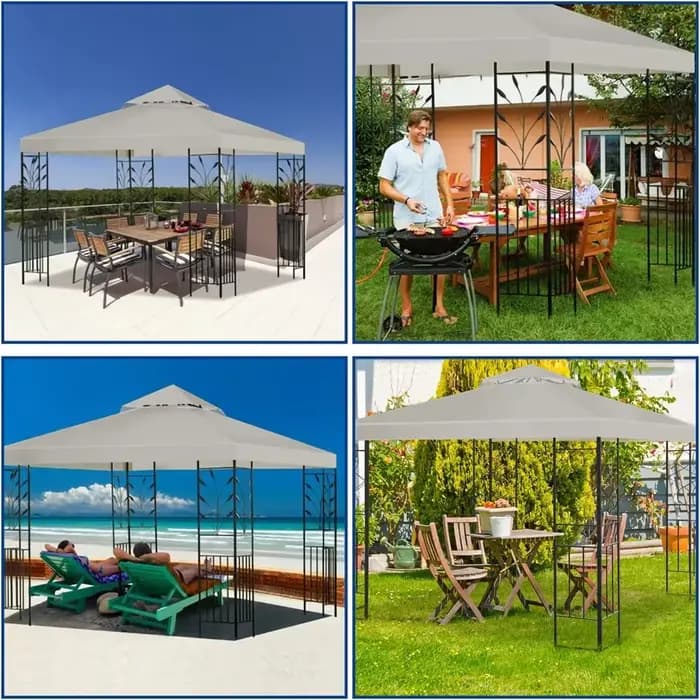 2.5x2.5m extérieur jardin Parasol tissu Gazebo auvent