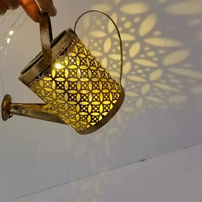 Arrosoir Solaire Étanche avec Lumières d'Extérieur