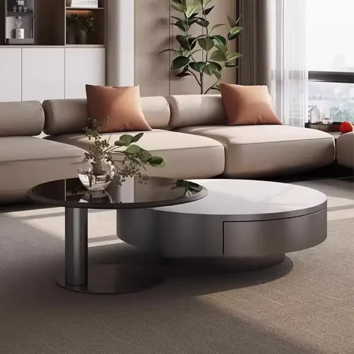 Table Basse ronde moderne pour Salon, Table Basse de luxe, mignonne, décor nordique, meubles de Salo