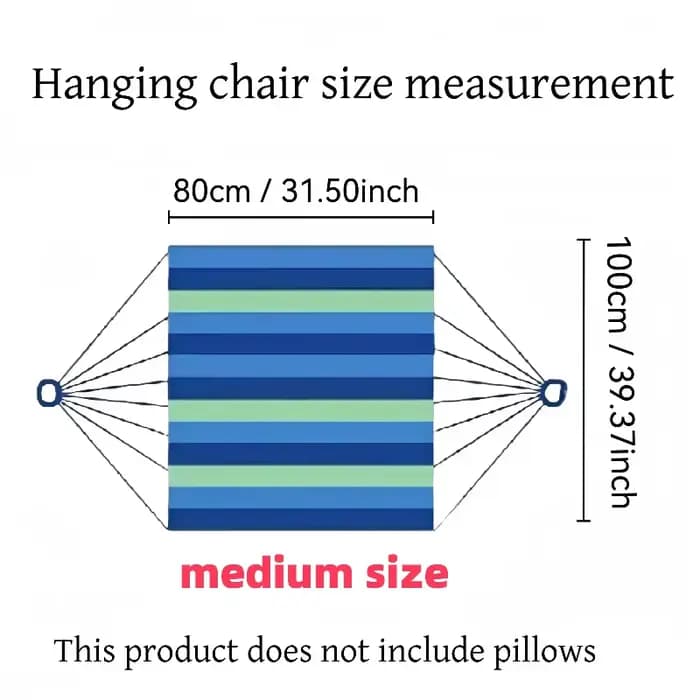 Fauteuil hamac portable en tissu durable à rayures – Chaise longue suspendue confortable pour jardin, cour et camping