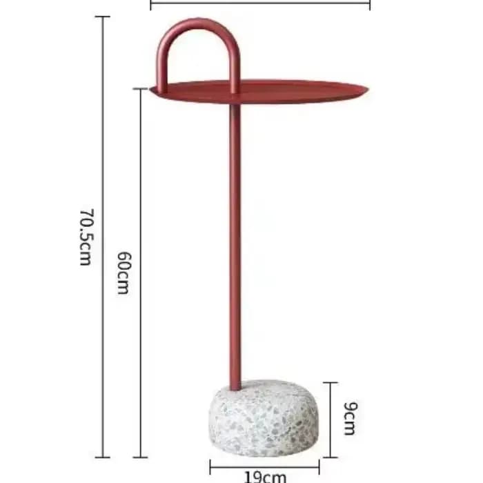 Table d'appoint nordique moderne avec Base en pierre, Table d'appoint de luxe pour salon, canapé cré
