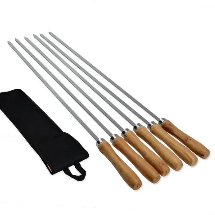 Brochette de Barbecue en acier inoxydable de 42cm