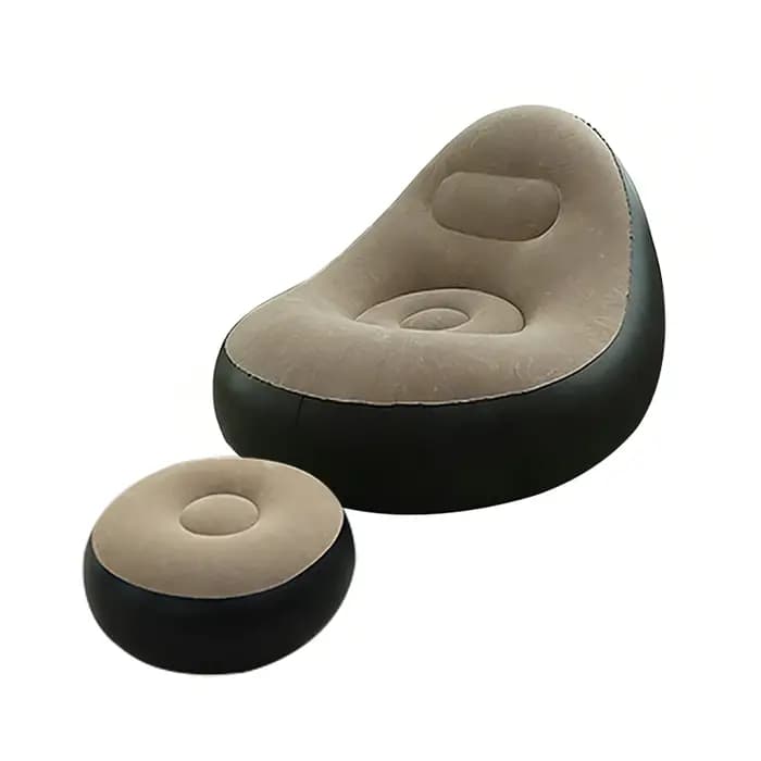 1 canapé gonflable d'extérieur avec repose-pieds gonflable