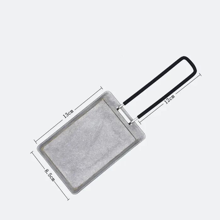 Mini plaque rectangulaire en fer portable, poêle à steak, antiarina, camping, extérieur, coréen, petite plaque, viande