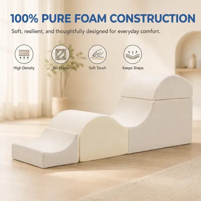 Chaise longue convertible multifonctionnelle, canapé inclinable, banc pliant de chevet, idéale pour la relaxation et le yoga dans la chambre à coucher