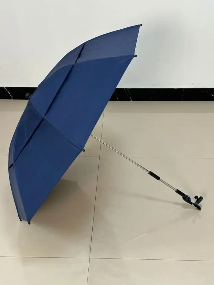 Parasol de plage double couche respirant et durable de 23 pouces avec fixation à 360° °