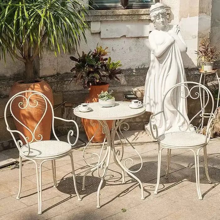 Ensemble de meubles de Patio en plein air en fer européen