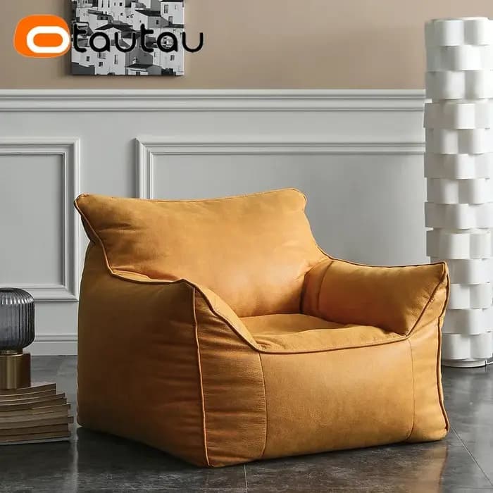 Fauteuil sans cadre en similicuir avec rembourrage en boule EPS