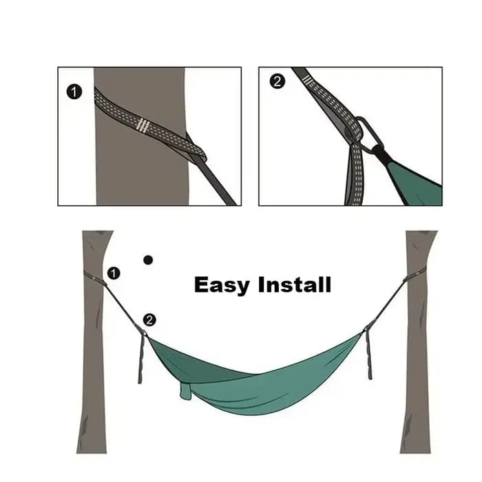 Hamac de Camping en plein air Portable pour une personne, avec couleur en Nylon assortie, lit suspen