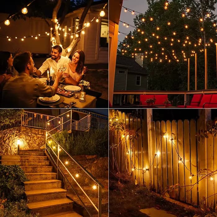 Guirlande lumineuse Globe LED G40 pour l'extérieur, ampoules en plastique IP65 de 3M/9M/15M, guirlan