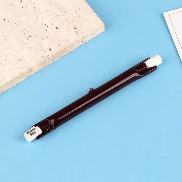 1Pc 500W rouge R7 IR infrarouge halogène Parasol extérieur chauffage Tube ampoule lampe 118mm décoration de la maison fournitures de fête de vacances