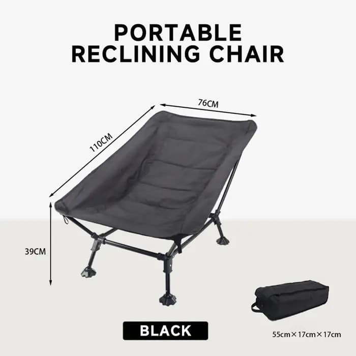 WESTTUNE Chaise longue pliante surdimensionnée Camping
