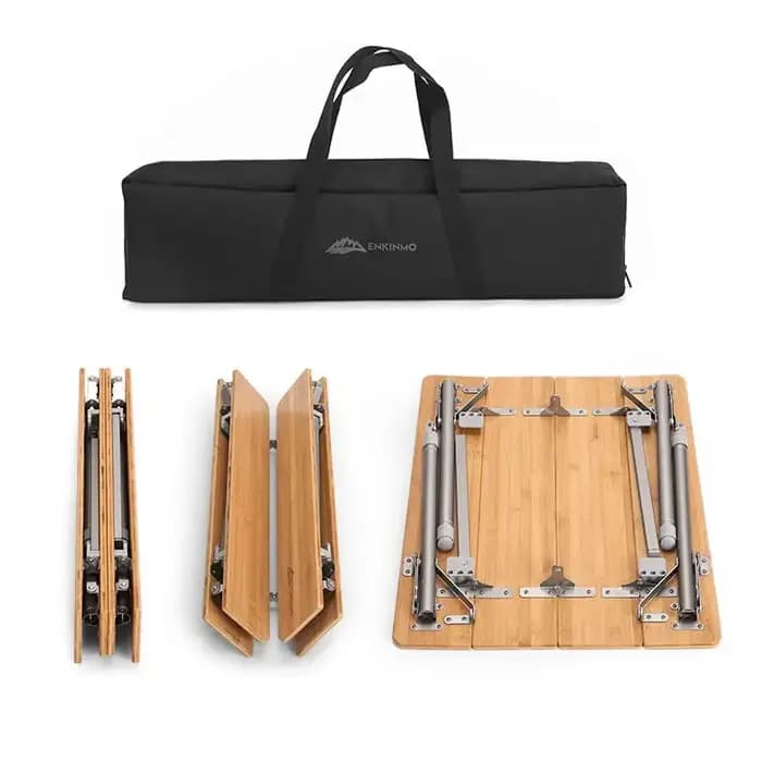Grande table pliante en alliage de bambou pour camping en plein air, portable et réglable, recommand
