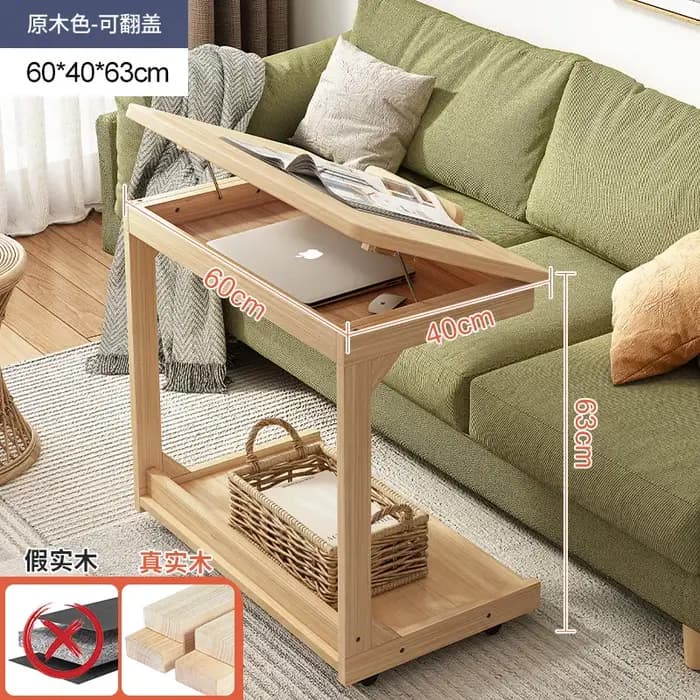 Table d'appoint Portable rabattable en bois massif