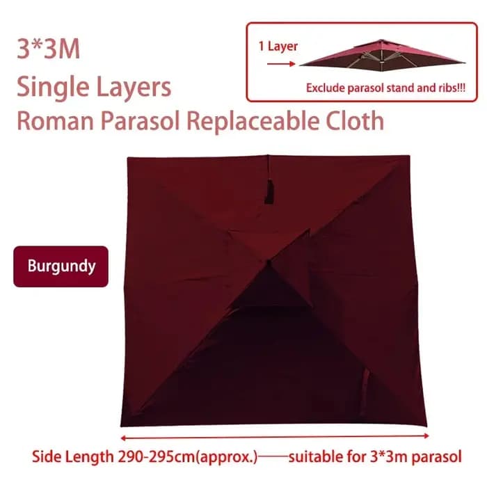 Parasol à double couche avec tissu remplaçable