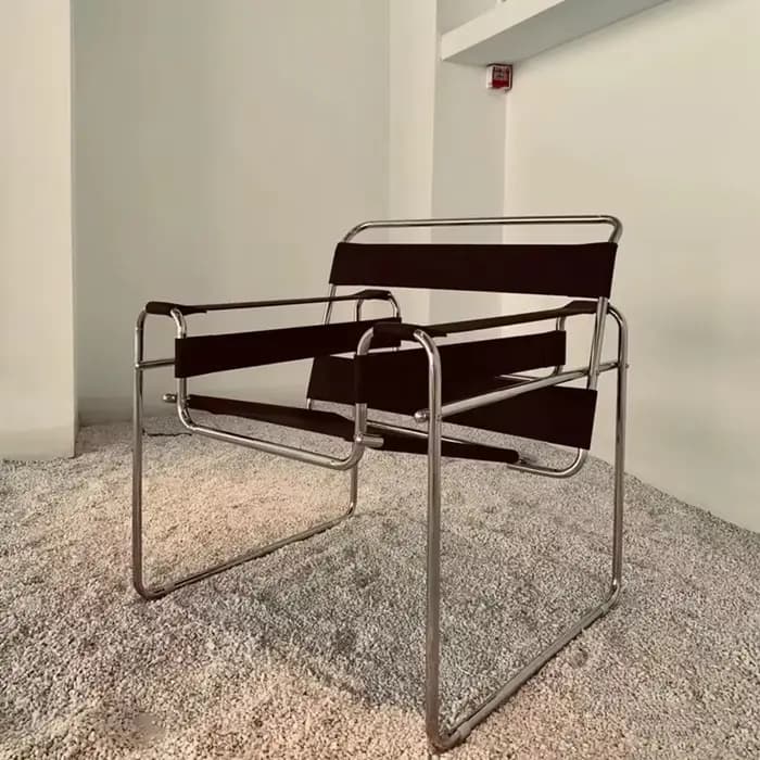 Fauteuil de détente individuel avec cadre en acier et métal