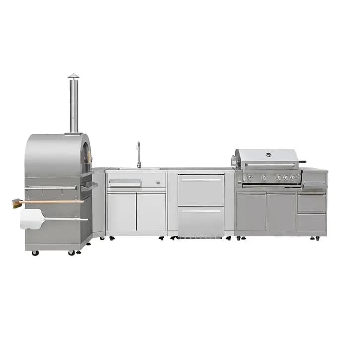Ensemble de barbecue de jardin extérieur 6 pièces