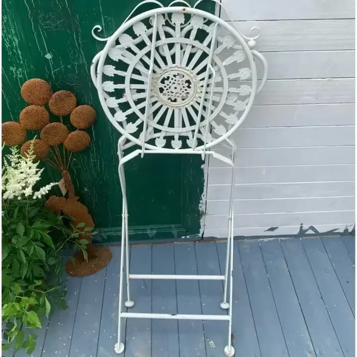 Chaise de jardin pliante Vintage en fer