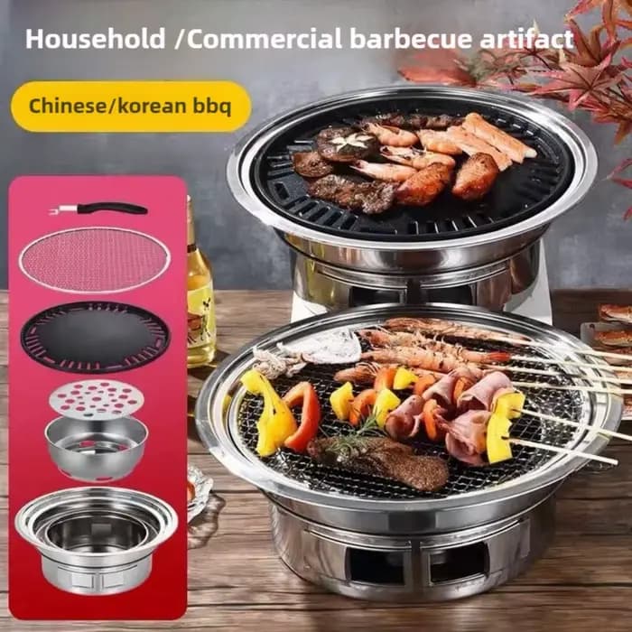 Gril de Barbecue à charbon de bois multifonctionnel