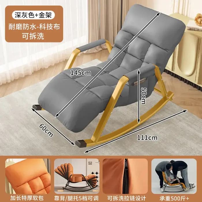 Fauteuil individuel sans structure pliable moderne orange pour balcon