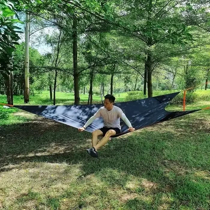 Hamac Triangulaire de Camping en Plein Air Suspendu Hors du Sol