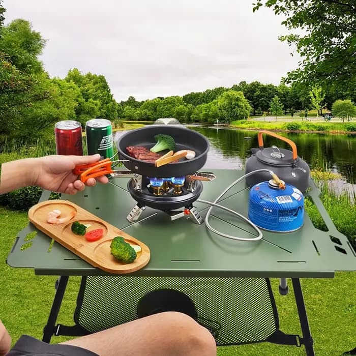 Cuisinière à gaz de Camping, brûleur de randonnée à haute pression 16000W BRS-201, brûleur à gaz Butane avec allumage Pizeo pour voyage