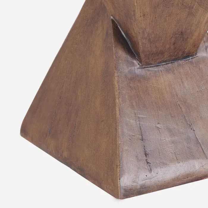Table d'appoint légère en béton, table d'appoint moderne à géométrie pour l'intérieur et l'extérieur