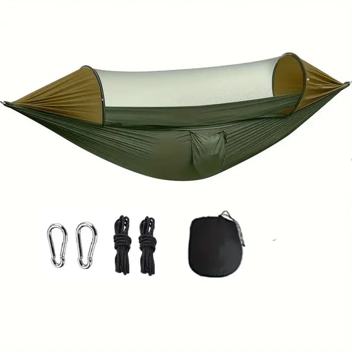 Hamac de camping 2-en-1 avec moustiquaire