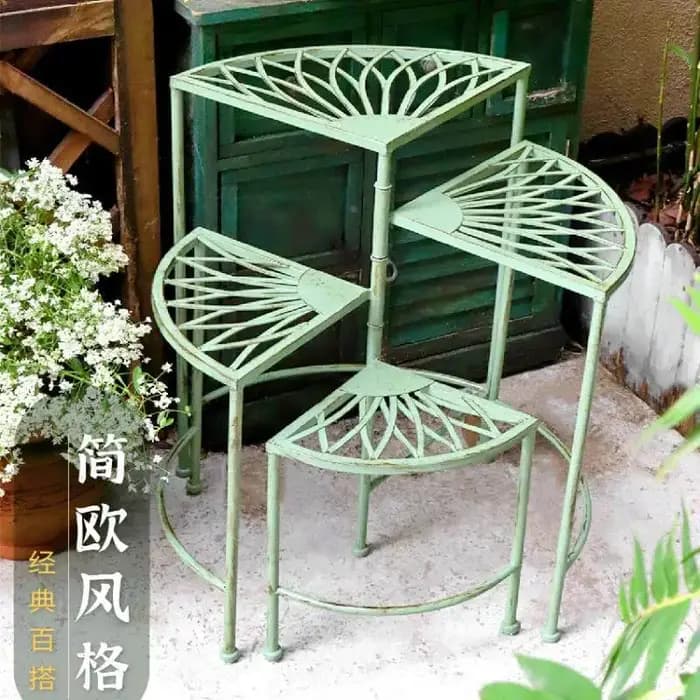 Supports de plantes en métal pour jardin et patio