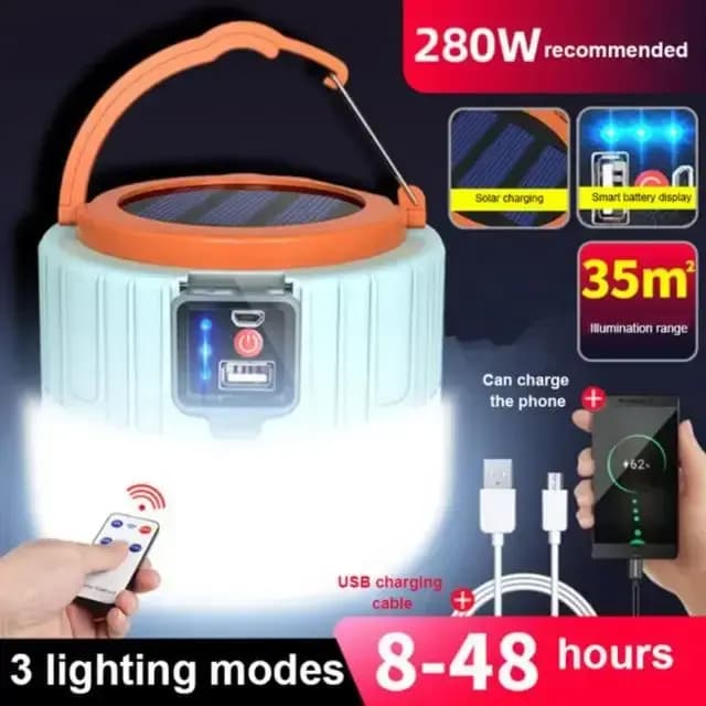 Lampes de camping solaires à LED pour l'extérieur