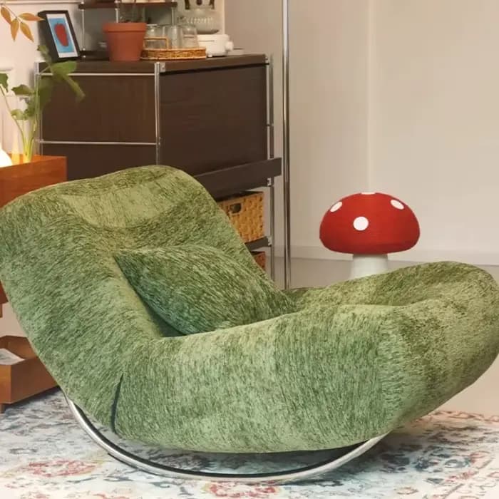 Fauteuil à bascule vintage français style Bauhaus