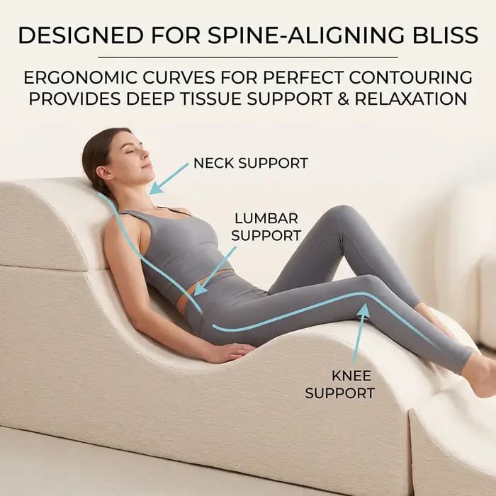 Chaise longue convertible multifonctionnelle, canapé inclinable, banc pliant de chevet, idéale pour la relaxation et le yoga dans la chambre à coucher