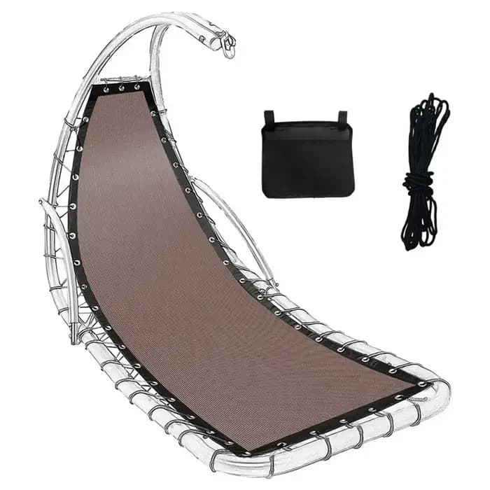 Chaise pivotante suspendue en tissu sans couture