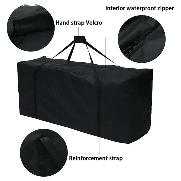 Sac de rangement pour meubles de jardin, multifonction, extérieur, étanche, sacs de rangement pour arbres de noël, organisateur de siège à coussin robuste